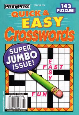 PennyPress Quick &amp; Easy Crosswords October 2026 (223)
