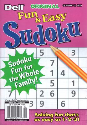 Dell Original Fun and Easy Sudoku October 2026