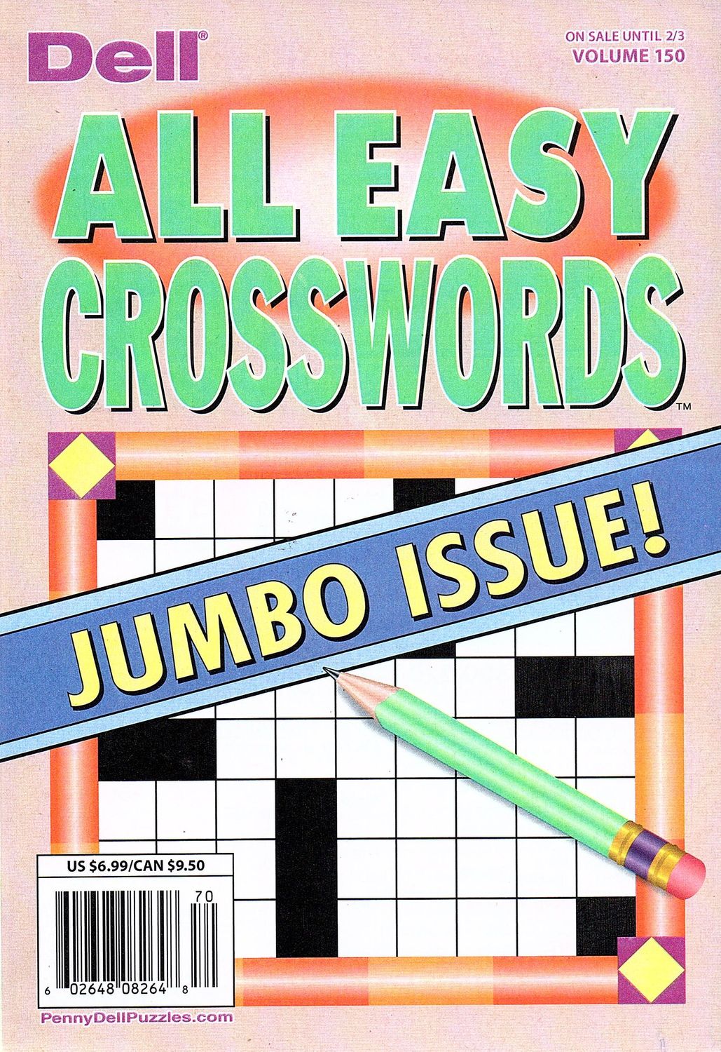 Dell All Easy Crosswords Puzzle Book with easy crossword puzzles for beginners