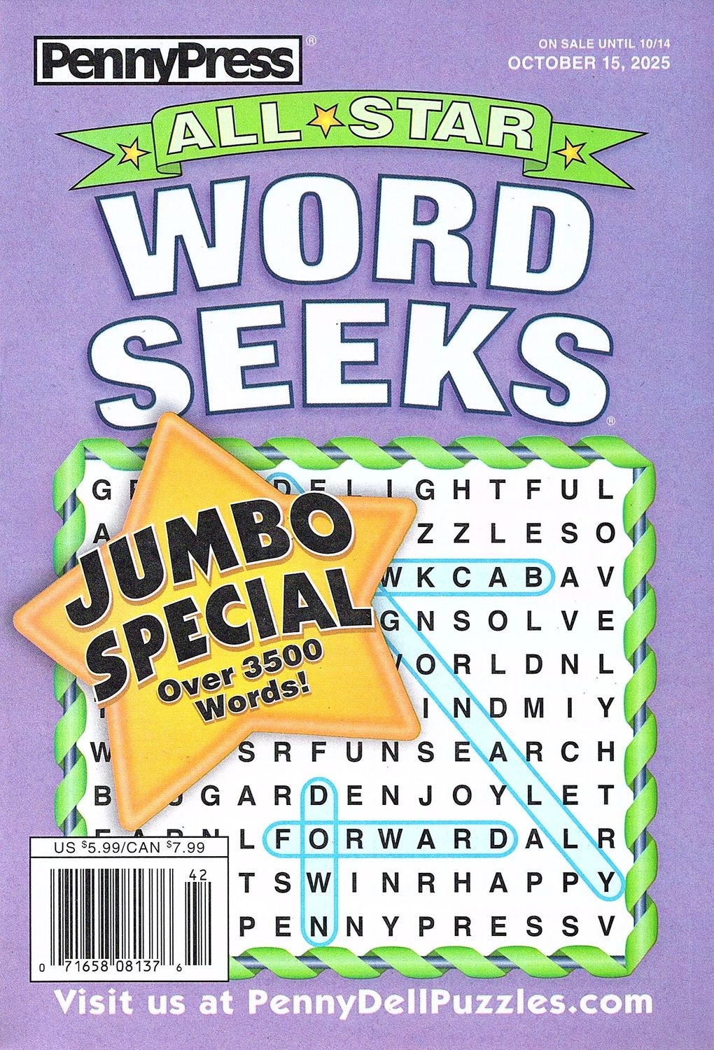 Chock-full of the Penny Press Word Seek puzzles and Variety Word Seeks you love!