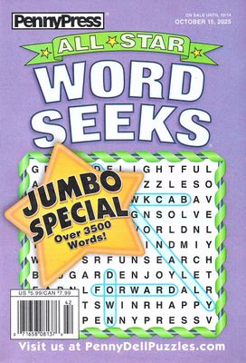 Chock-full of the Penny Press Word Seek puzzles and Variety Word Seeks you love!