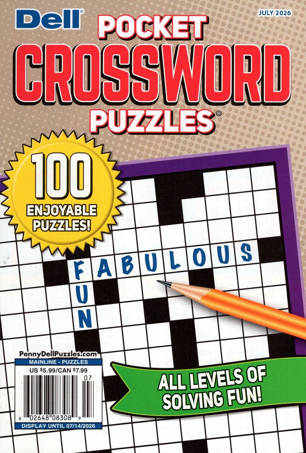 Dell Pocket Crossword Puzzles July 2026