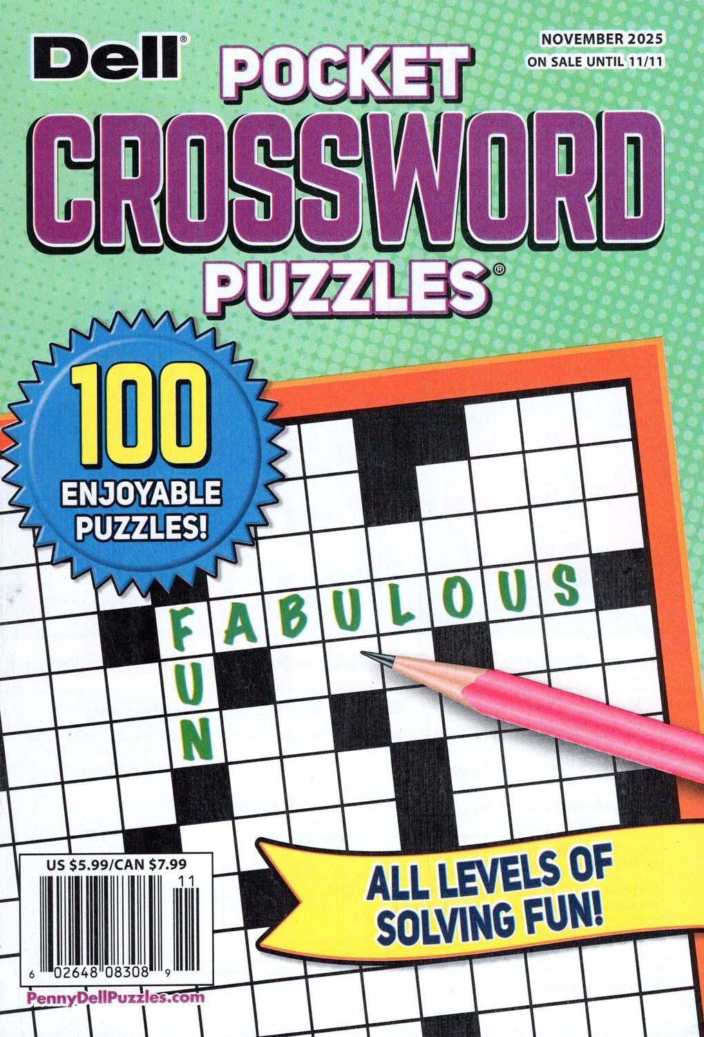 Dell Pocket Crossword Puzzles November 2025