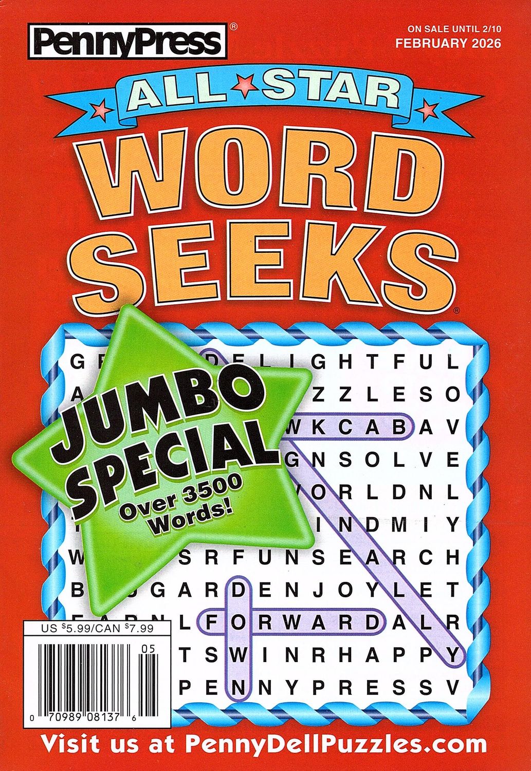 All Star Word Seeks Magazine February 2026