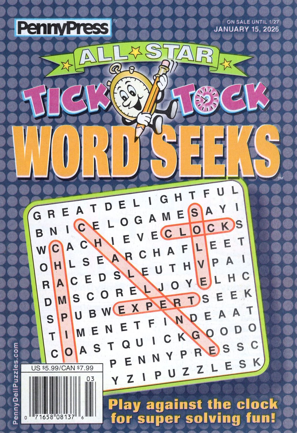 All-Star Tick Tock Word Seeks January 2026