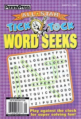 All-Star Tick Tock Word Seeks March 2026
