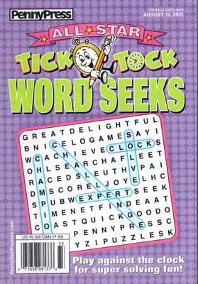 All-Star Tick Tock Word Seeks August 2025
