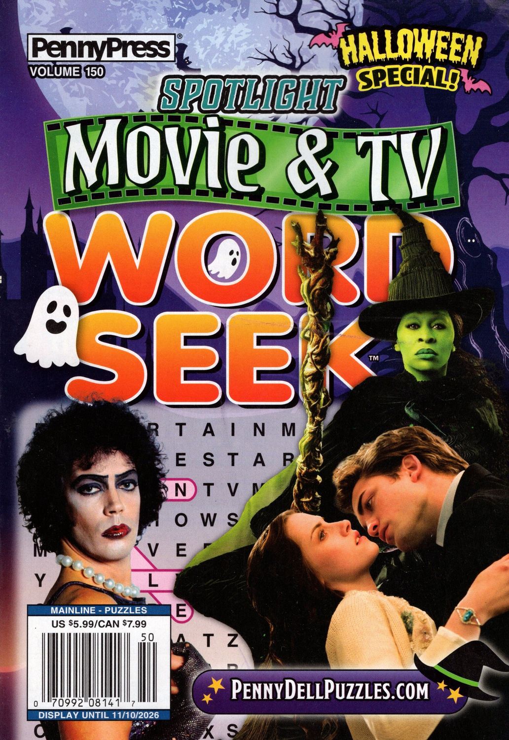 Spotlight Movie &amp; TV Word Seek November 2026 (150) Halloween Special