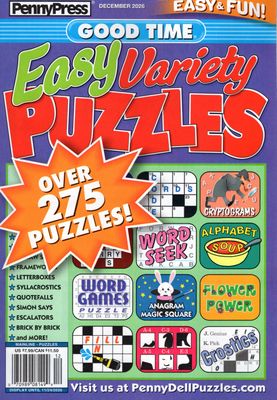 Good Time Easy Variety Puzzles December 2026