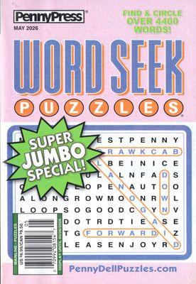 PennyPress Word Seek Puzzles May 2026 PennyPress Word Seek Puzzles May 2026