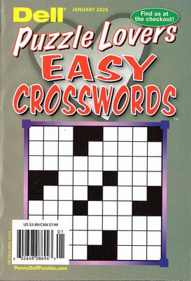 Dell Puzzle Lovers Easy Crosswords January 2025