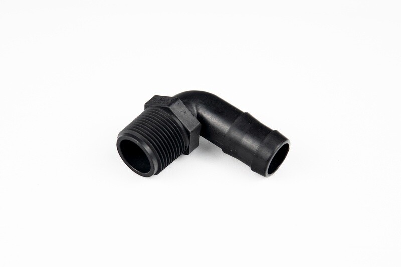 Poly Male Thread x Hose Barb Elbow