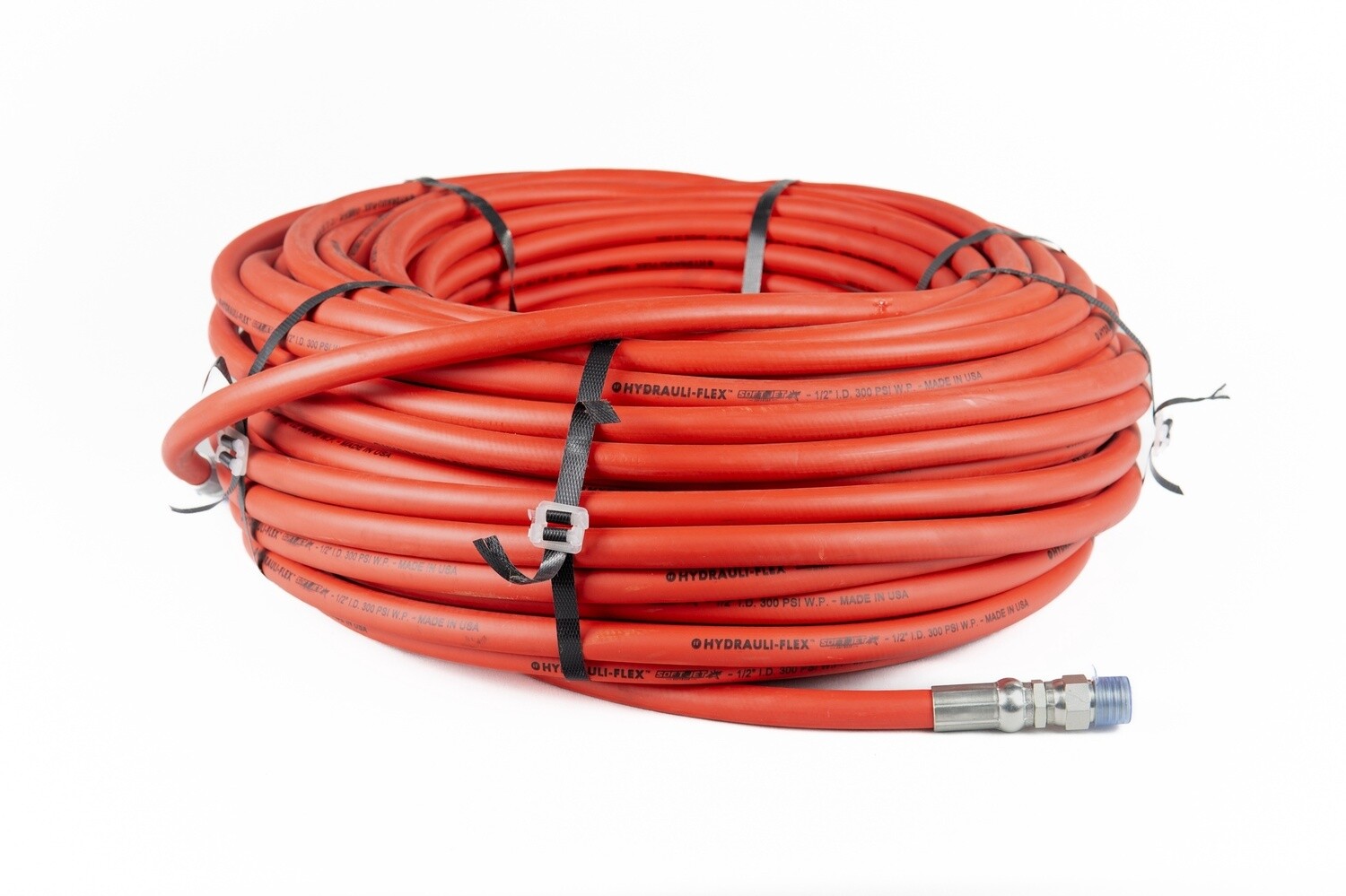 Soft Wash Jet Hose - 300 PSI - 1/2&quot; | Soft Jet, Colour: Red, Length: 200&#39;