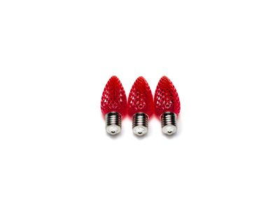 Minleon C9 Red Faceted LED Bulb – Energy-efficient, durable, and bright red bulb for professional residential and commercial lighting installations.
