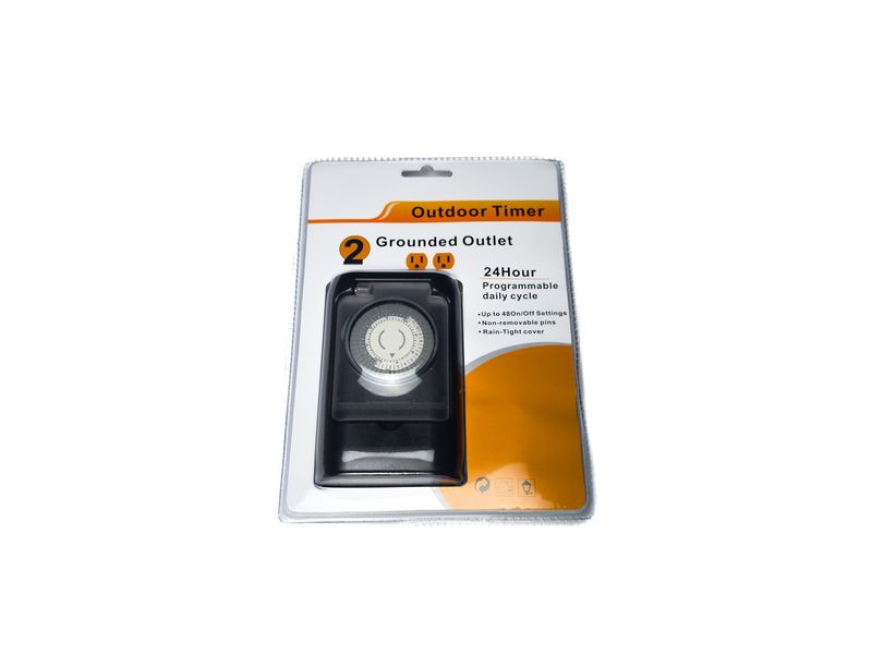 Outdoor Timer - 2 Outlet - 15 AMP - Pin