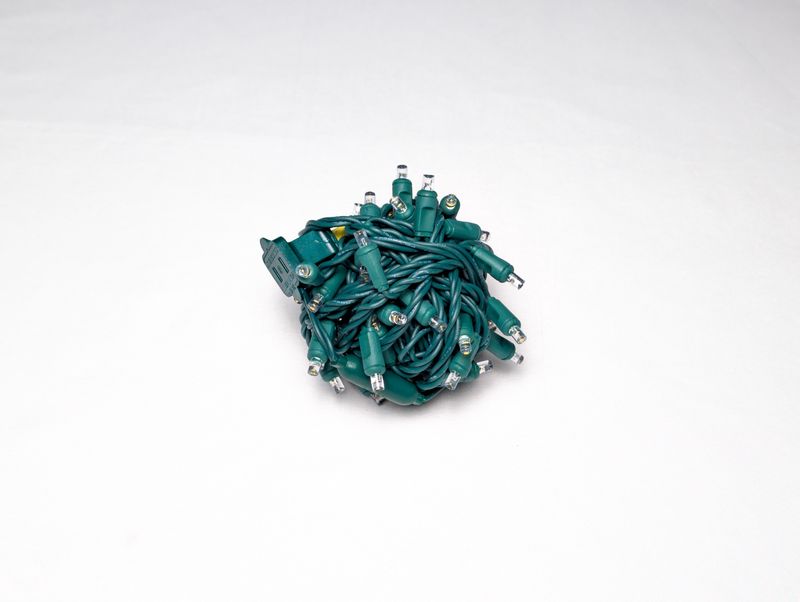 Mini-Lights - Pure White - 6&quot; Spacing - 50 Lights - Green Wire