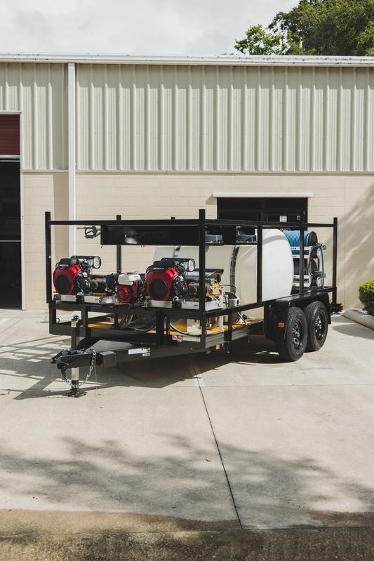 7x14 Hot Water &amp; Gas Soft Wash Trailer