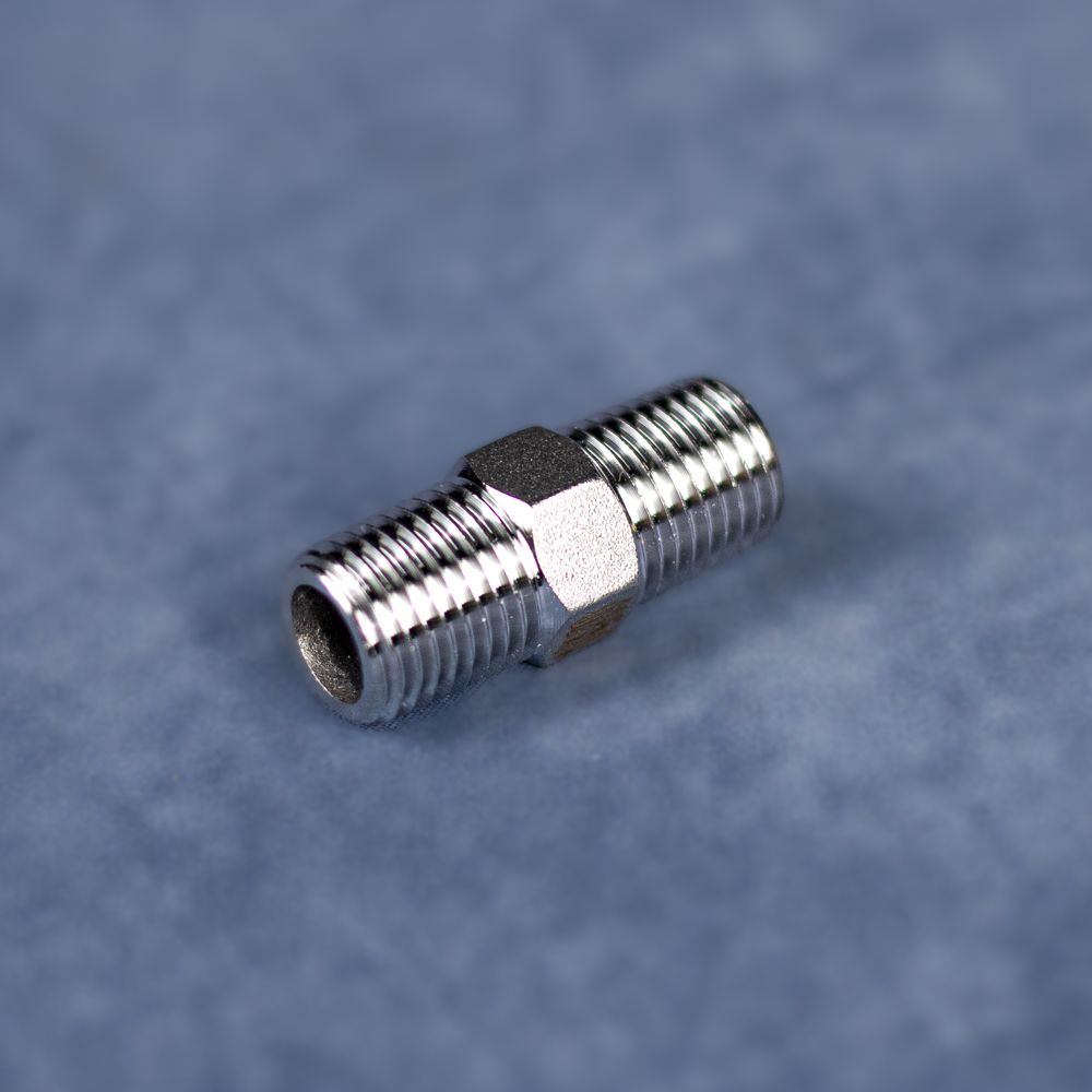 1/4&quot; x 1/4&quot; MNPT Nipple - Stainless Steel