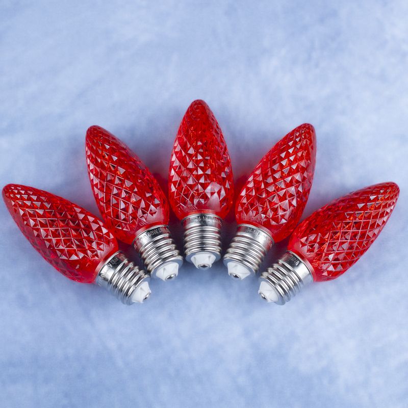 C9 Bulb - Red - Faceted | Minleon