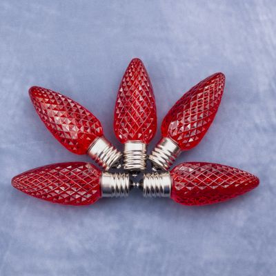 C9 Bulb - Red - Faceted | Minleon