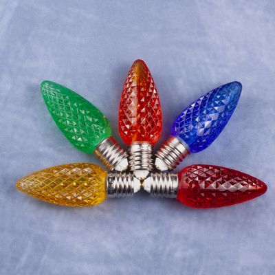 C9 Bulb - Multi Color - Faceted | Minleon C9 Bulb - Multi Color - Faceted | Minleon