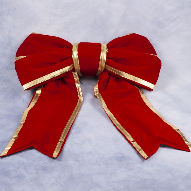 Bow - Red with Gold Trim