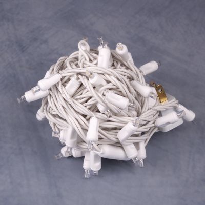 Mini-Lights - Warm White - 4" Spacing - 70 Lights - White Wire