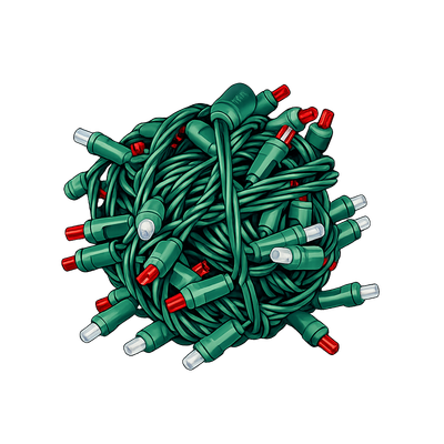 Mini Lights &amp; Wreath