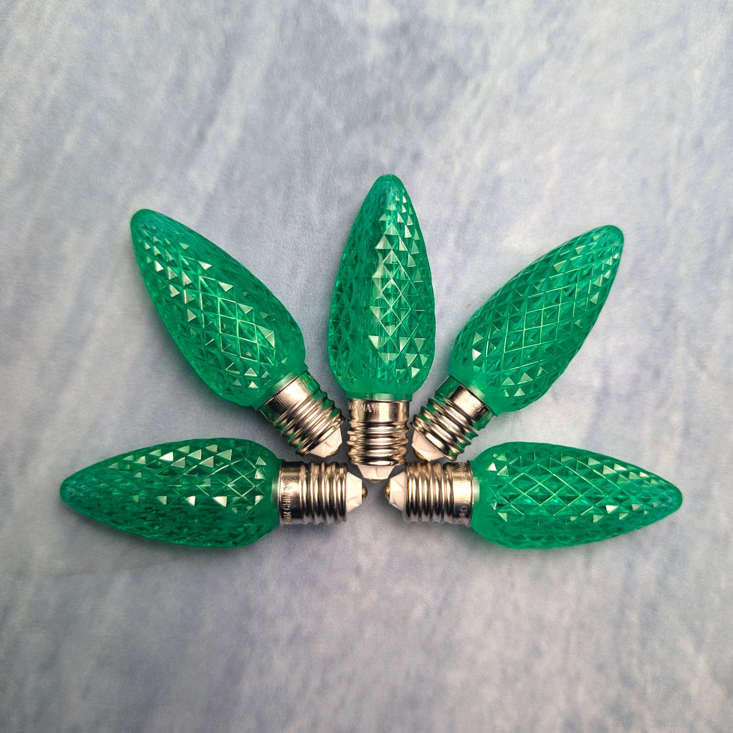 C9 Bulb - Green - Faceted | Minleon”