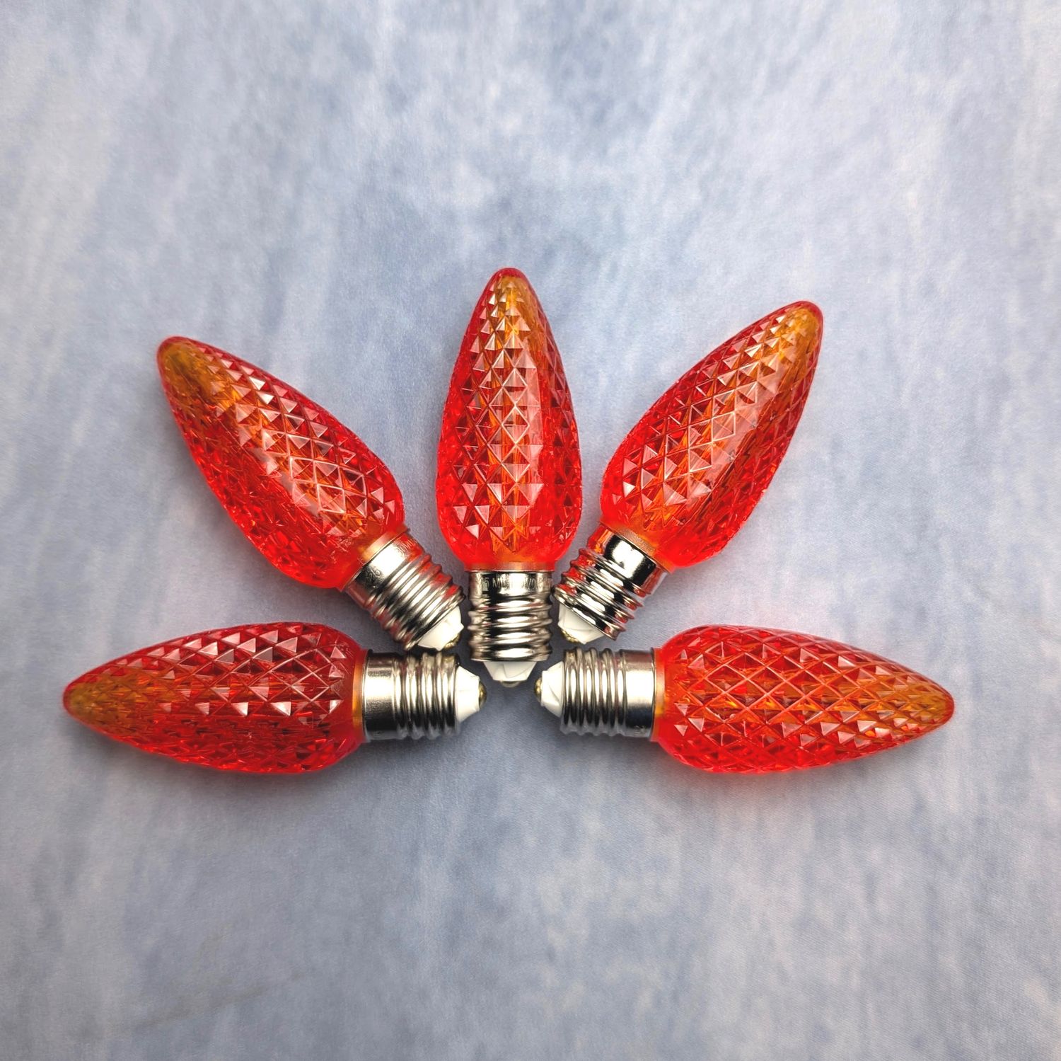 C9 Bulb - Orange - Faceted | Minleon