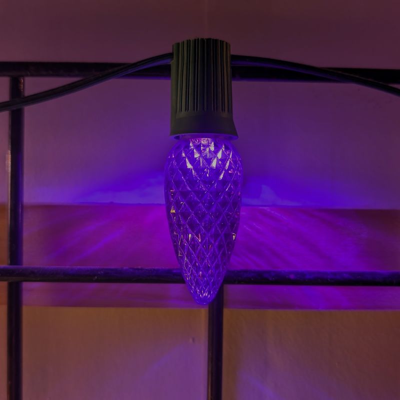 C9 Bulb - Purple - Faceted | Minleon