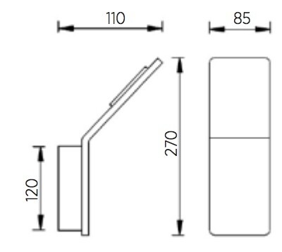Stilvolle Wandleuchte exoADAled mit indirektem-Licht 10W-2700K - 850lm - CRI>90