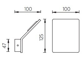 Stilvolle Wandleuchte exoANN-1led-mit indirektem-Licht 10W-2700K - 850lm-CRI>90