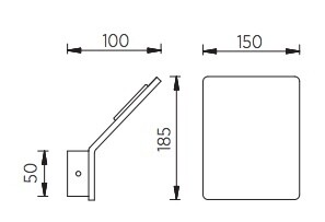Stilvolle Wandleuchte exoANN-2led-mit indirektem-Licht 10W-2700K - 850lm - CRI>90 - Matt-Nickel