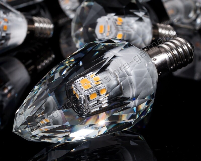 LED-Blei-Kristallkerze-2700K-warmton
300-430lm-230V-E14-dimming-klar
95x40mm-(150g) geschliffen.
Nur die E14 Kerze ist Lagerware.