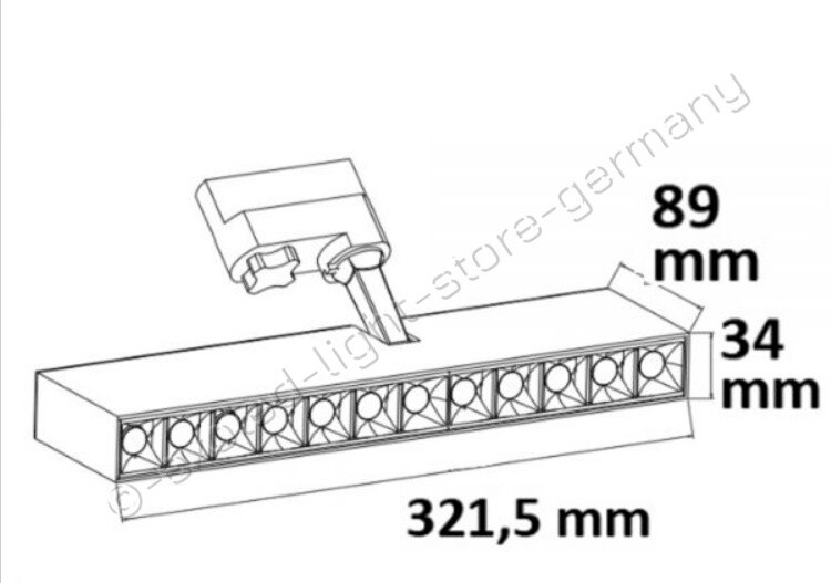 ​3-Phasen-LED-Stahler - 35W 
dreh,- &amp; schwenkbar.