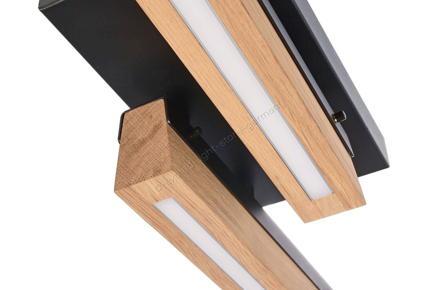 15W - Deckenaufbauleuchte, ExoMADERAled - 3000 K - Schwarz, 100-240 V/AC - Garantie: 5 Jahre