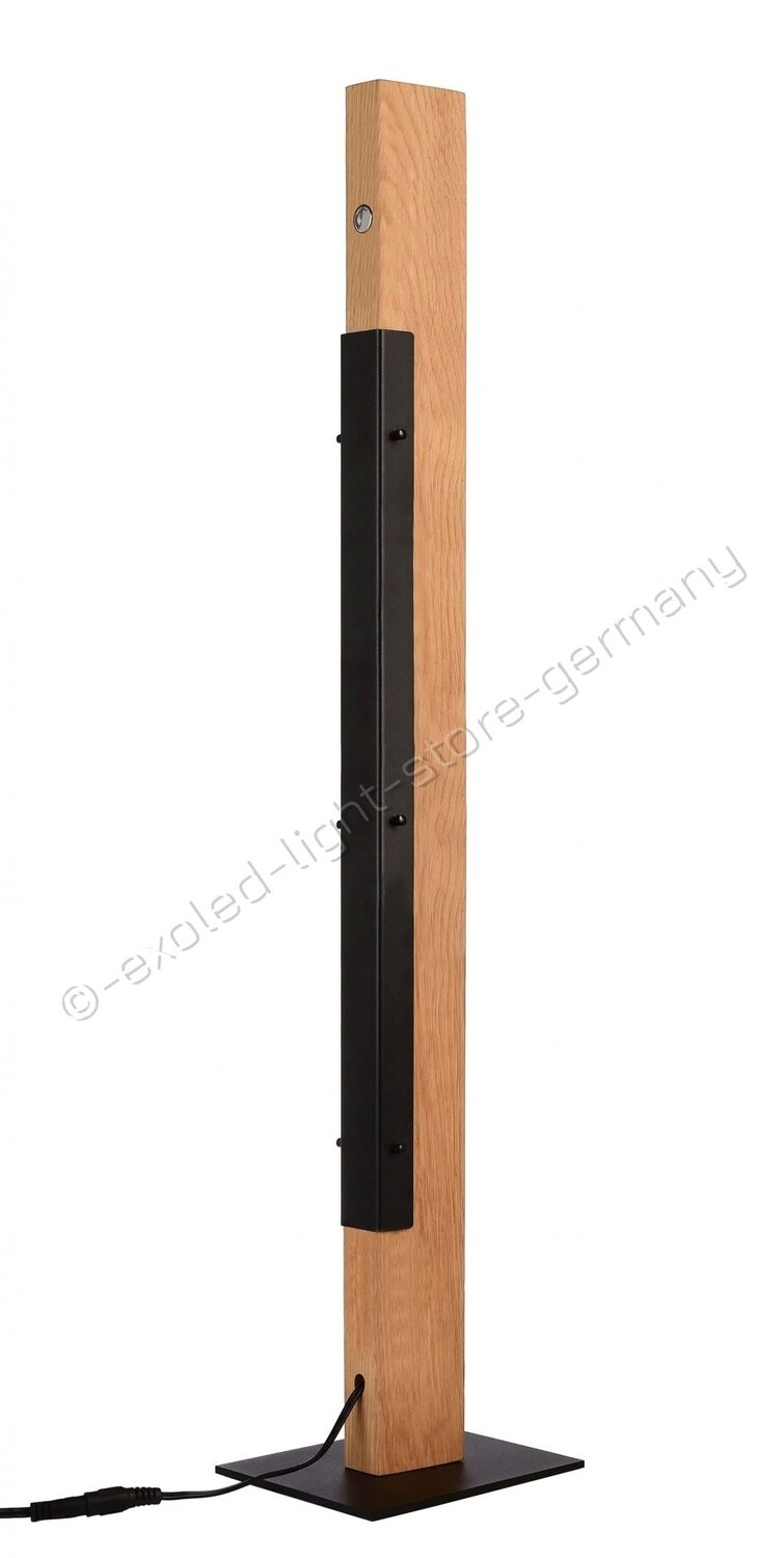 17W - Stehleuchte, ExoMADERAled - Touch DIM, 3000K - Schwarz - 220-240 V/AC