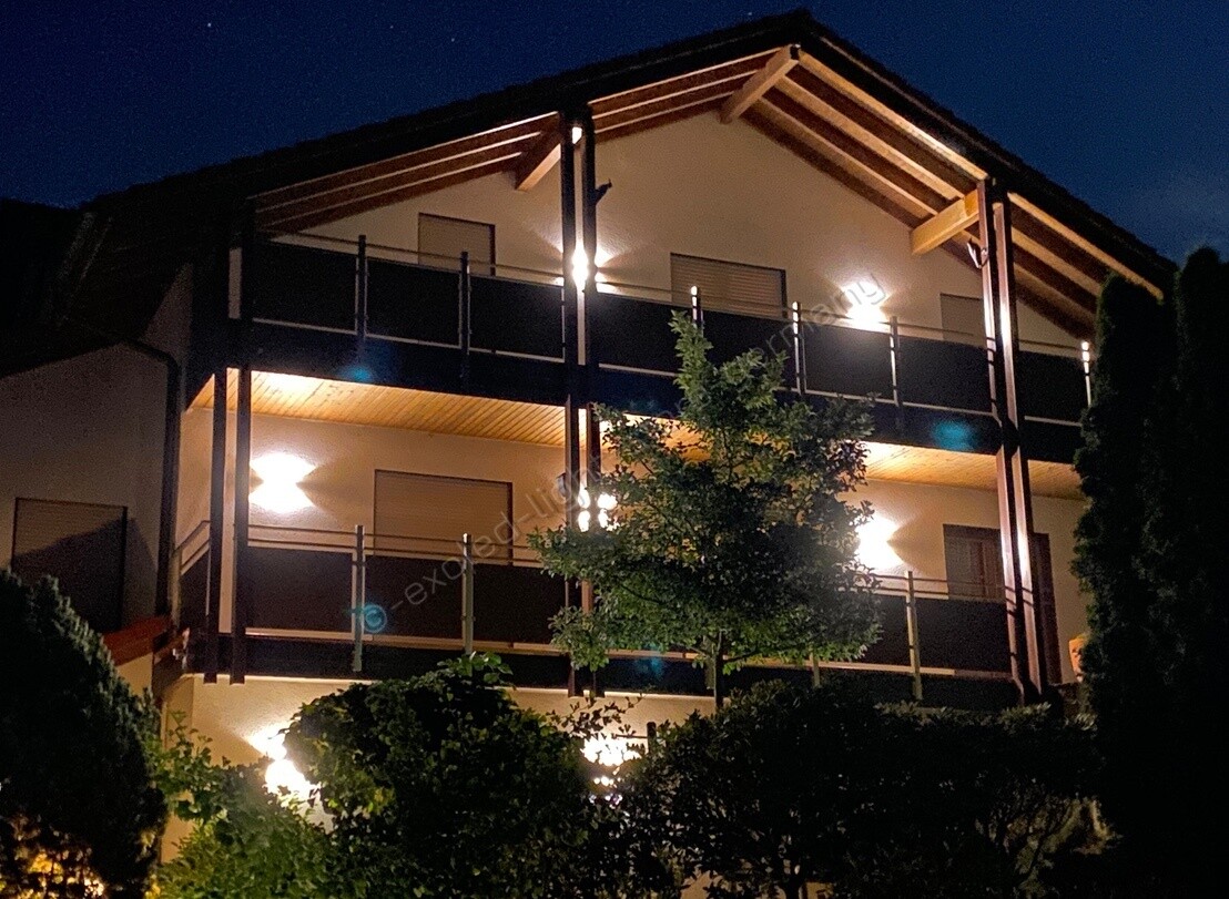 7W ExoGard-Wallled   (500lm) Aussenwandleuchte für 230V Direktanschluss up&amp;down-Light. Farbe: anthrazit