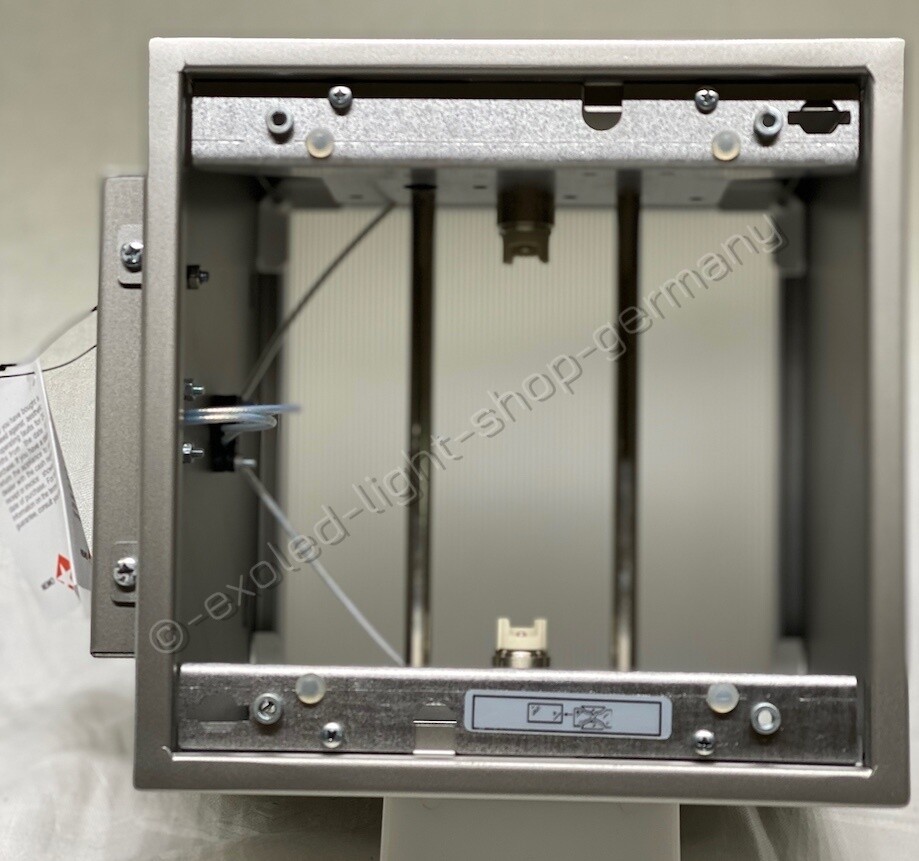 Up/Down 4A-exoNEMOled-Metall-silber- &amp;-Glas-Sockel/R7S