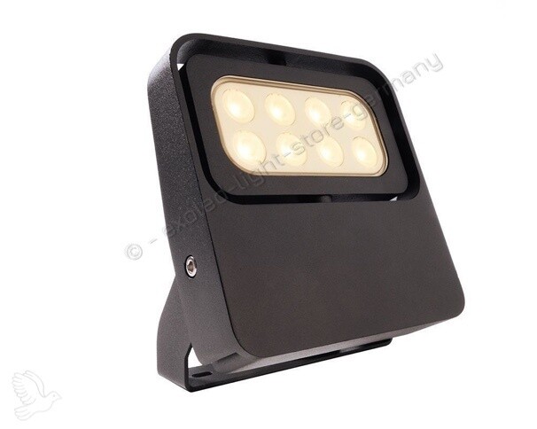 EXOOUT-8.1
10W-LED-Strahler- flood (3000K) 
700lm - 2m-Anschlusskabel/Stecker
IP44-Alu/Glas.