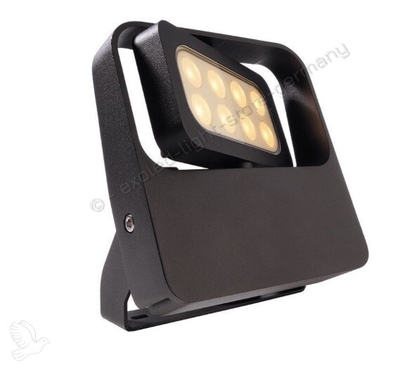 EXOOUT-8.1
10W-LED-Strahler- flood (3000K) 
700lm - 2m-Anschlusskabel/Stecker
IP44-Alu/Glas.