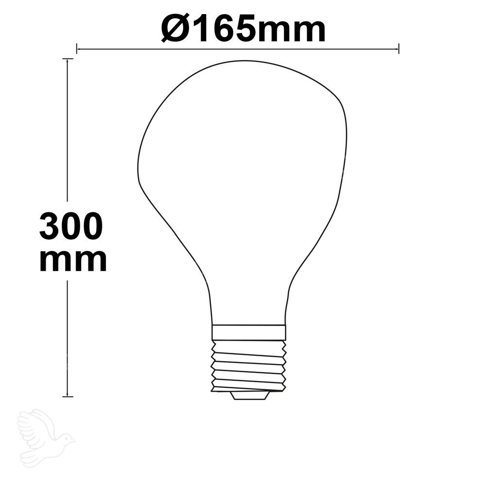 ExoVintage - Line LED -E27- 165mm- 4W- ultrawarmweiß, Glas amber, dimmbar