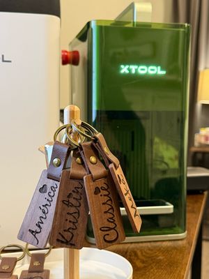 Customizable 100% Walnut Wood Keychain