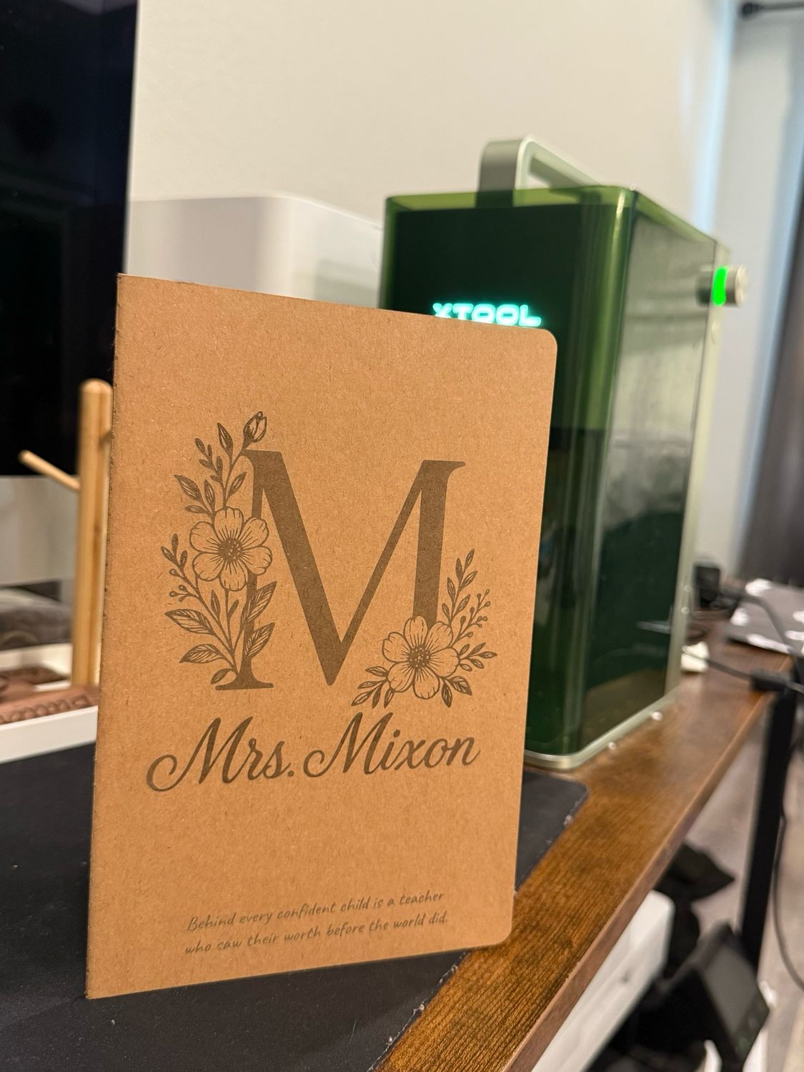 Personalized Engraved Memory Notebook - 5x7in - 60 Lined Pages