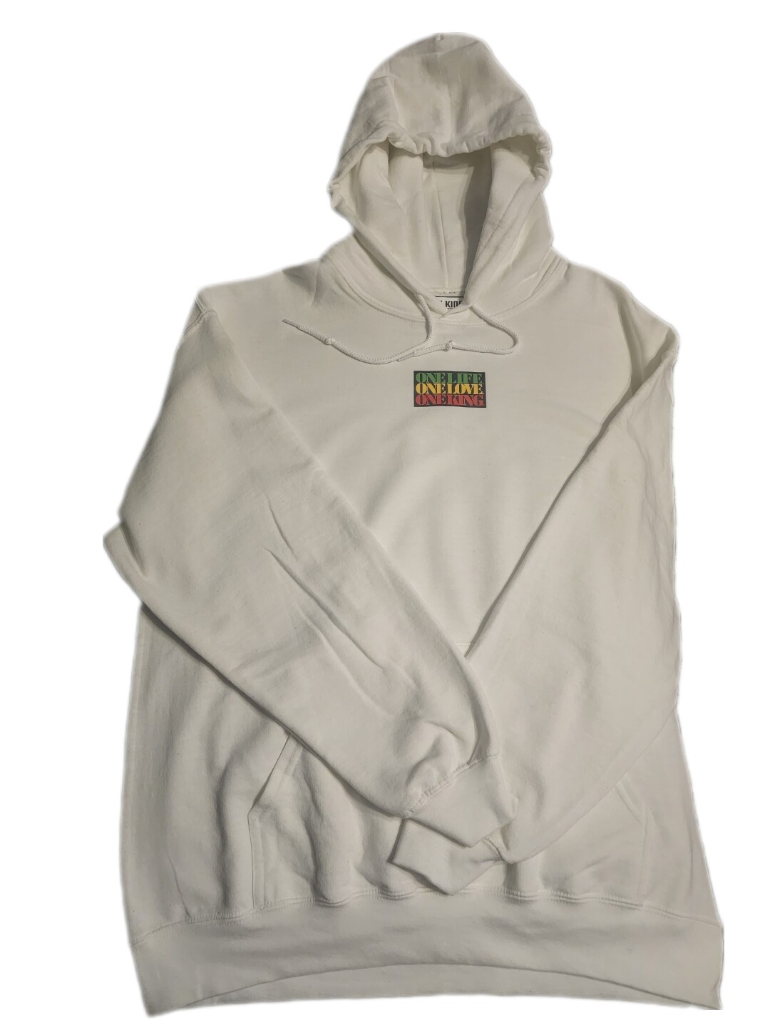 &quot;One Life. One Love. One King.&quot; WHITE HOODIE