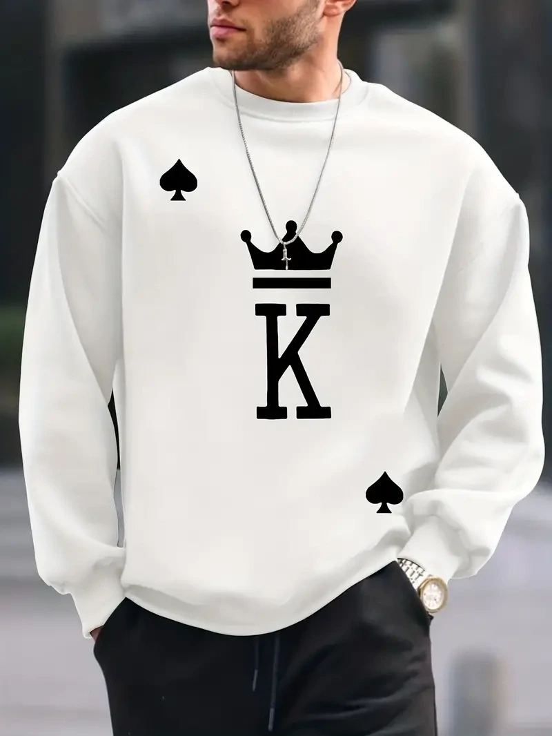 K White hoodie stylish