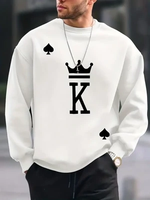 K White hoodie stylish