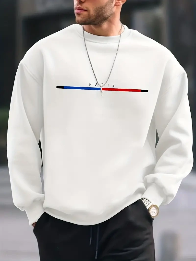 Paris Print White hoodie