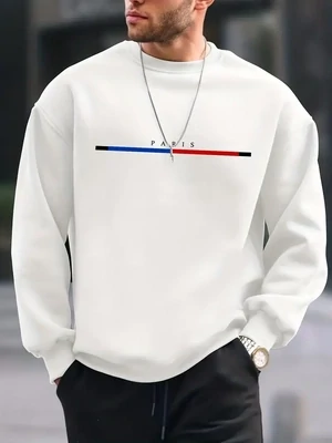 Paris Print White hoodie